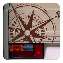 ROSA DE LOS VIENTOS' 'vv0879' Compass Die Cut Sticker 2