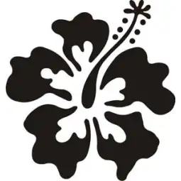 Sticker Flor Hawaiana Hibiscus