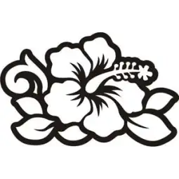 Sticker Flor Hawaiana Hibiscus