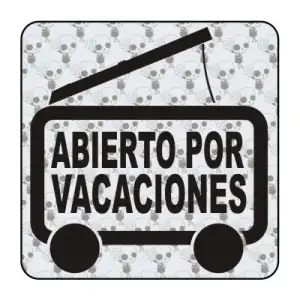 Autocollant Abierto por vacaciones