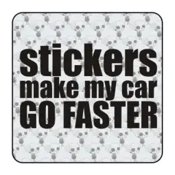 Sticker stickers make my car go faster 2