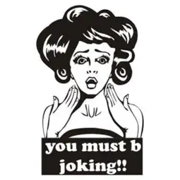 Autocollant you must be joking