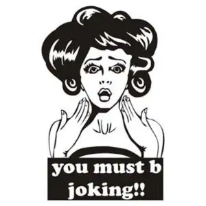 Autocollant you must be joking