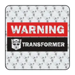 Autocollant warning transformer 2