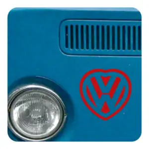 Pegatina CORAZON VW. Pegatinas para Camper y Autocaravana