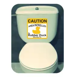 Autocollant precaucion pato de goma