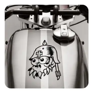 Sticker calavera cruz de malta