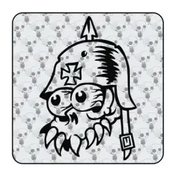 Pegatina de vinilo CALAVERA CRUZ DE MALTA 2