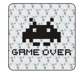 Pegatina SPACE INVADERS GAME OVER. Pegatinas freaks, pegatinas frikis. 2