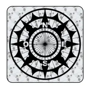 Vinilo ROSA DE LOS VIENTOS. Pegatina 4x4, pegatina camper