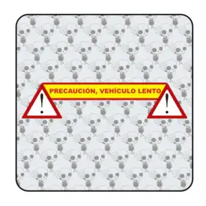Pegatina VEHICULO LENTO. Pegatinas para Camper y Autocaravana
