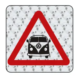 VORSICHT T1 Aufkleber