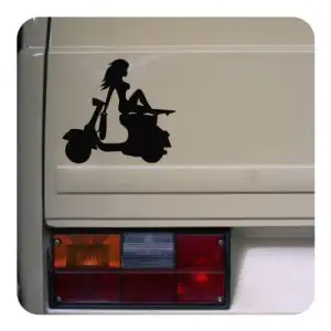 VESPA MÄDCHEN Aufkleber