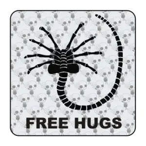 Pegatina ALIEN. Pegatinas freaks, pegatinas frikis.