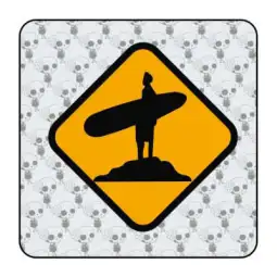Pegatina CALETA. Pegatinas surferas. 2