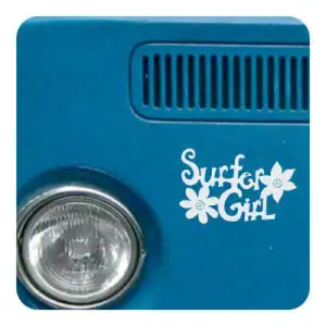 Autocollant surfer girl
