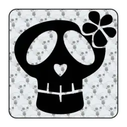 Sticker calavera lazo 2