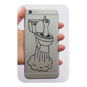 Autocollant wc pawah