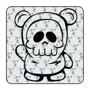 Sticker skull bear