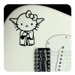 Pegatina YODA KITTY. Vinilo de alta calidad, soporta perfectamente la intemperie, apto incluso para náutica. Pégala donde quiera