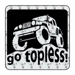 Pegatina Go Topless - Jeep. Vinilo de alta calidad, soporta perfectamente la intemperie, apto incluso para náutica. Pégala donde 2