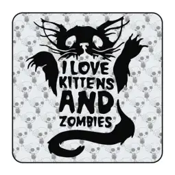Love Kittens and Zombies Sticker 2