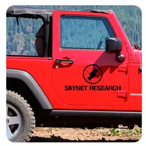 Pegatina Skynet - Terminator. Vinilo de alta calidad, soporta perfectamente la intemperie, apto incluso para náutica. Pégala don