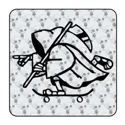 Skater La Muerte Sticker 2