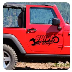 Built Not Bought Aufkleber