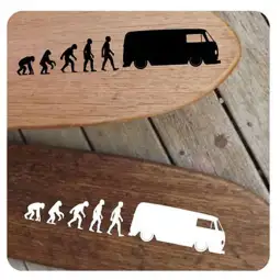 Pegatina Evolucion t2 low. Vinilo de alta calidad, soporta perfectamente la intemperie, apto incluso para náutica. Pégala donde