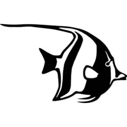 Pegatina PEZ TROPICAL. Pegatinas surferas.