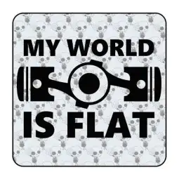 Autocollant My World Is Flat 2