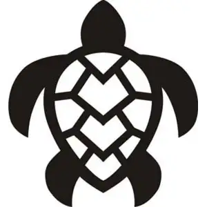 Autocollant tortuga tribal