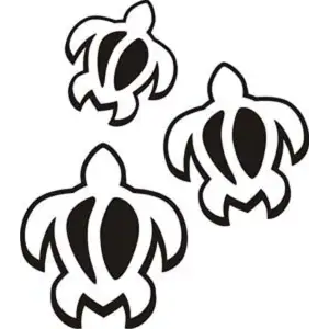 Sticker tortugas tribal